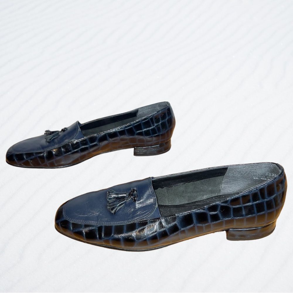 Magdesians California Womens Faux Alligator Skin Loafers || 10